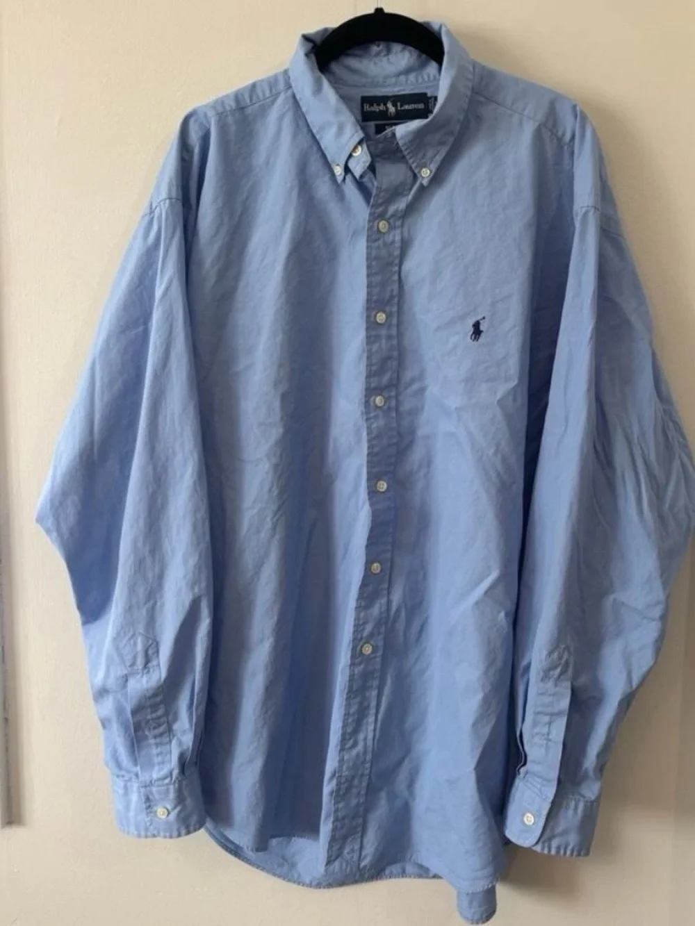 Polo Ralph Lauren Blake Button Down Shirt Blue Pony Oxford Cotton Mens XXL